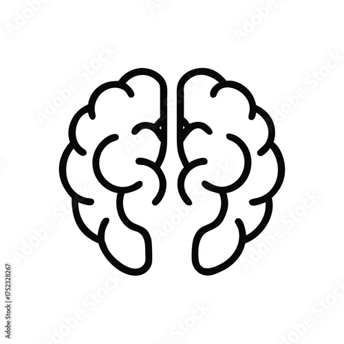 Brain illustration for medical science and healthcare related topics such as neurology and psychology study