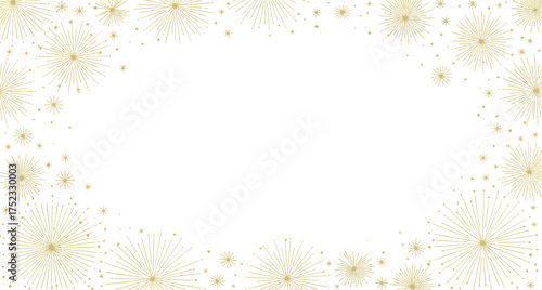 Abstract Golden Burst Frame Elegant Design Element for Decorative Borders and Backgrounds