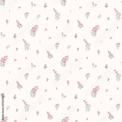 Tiny flower pattern. Ditsy floral seamless pattern. Small little flower background. Hand draw repeat pattern. Ditsy print. Wallpaper design. Ditsy floral flower pattern for fashion, fabric, texture