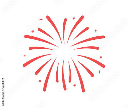 Firework silhouette .Firecracker for Anniversary, New year, Celebrate, Festival illustration