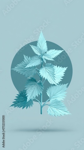 Artistic depiction of a vibrant plant with intricate details and a serene background.
