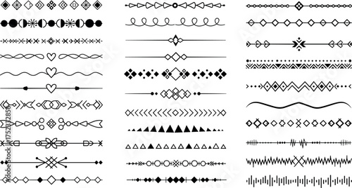 Collection of Decorative Ornamental Lines and Separators for Design Projects