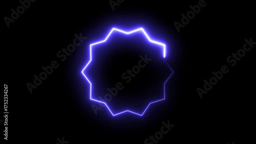 Glowing Shape Loop on black background