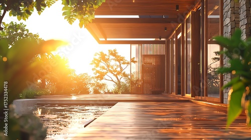 Luxury hillside home nature integrated high resolution picture