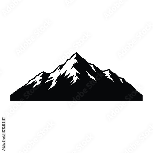 Layered Rocky Mountains – Detailed Ridge Silhouette Vector