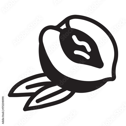 peach glyph icon