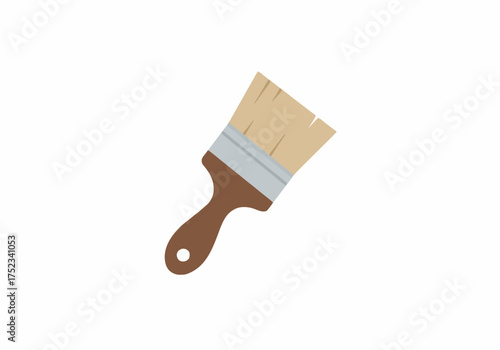Creative artist's essential tool, a classic wooden handled paint brush ready for bringing vibrant ideas to life on canvas or wall projects.
