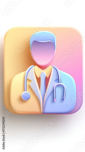 Doctor Icon - Healthcare Professional in Modern Design.