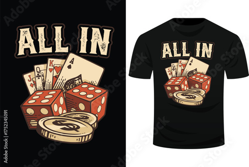 All In Card Game Playing Cards Poker Player Gambling Casino Svg Design
