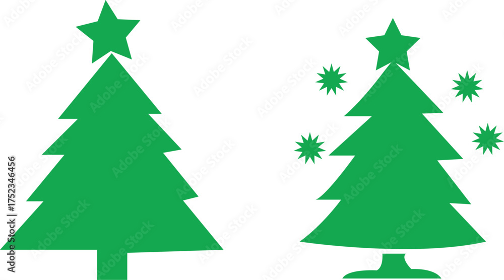 Fototapeta premium set of christmas trees