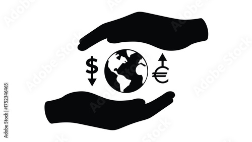 Currency Exchange Vector Icon, Global Finance Dollar Euro