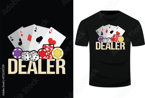 Casino Dealer Funny Poker Player Costume Accessories Svg Design