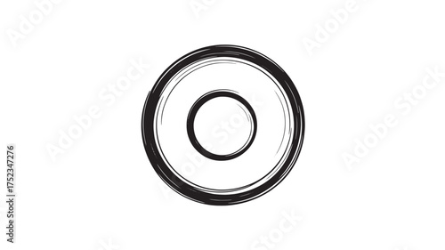 Target icon with concentric circles simple vector illustration for graphic design isolated on white background