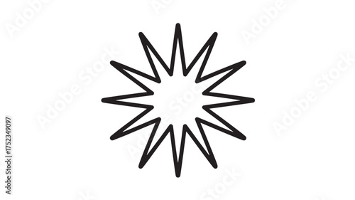 Simple sun icon minimalist vector illustration isolated on white background for weather forecast and app design