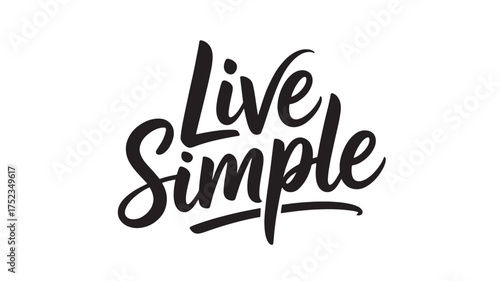 Live simple lettering modern calligraphy phrase vector illustration for posters and prints