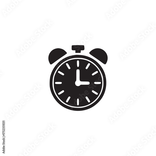 Vector art of alarm clock icon symbol of time, wakeup, and reminders represents punctuality, deadlines, and scheduling indicates the importance of managing time effectively and staying on track