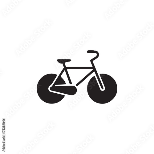 Vector art of bicycle icon a clean and simple illustration of a bicycle, ideal for representing cycling, fitness, and ecofriendly transportation in various design projects