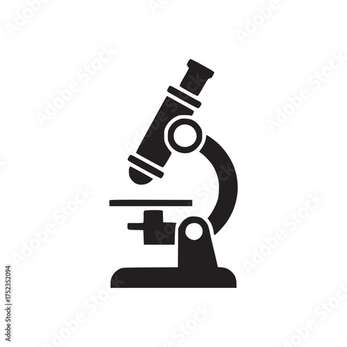 Illustration of a microscope, representing scientific research, laboratory analysis, and the exploration of microscopic worlds for discovery and knowledge