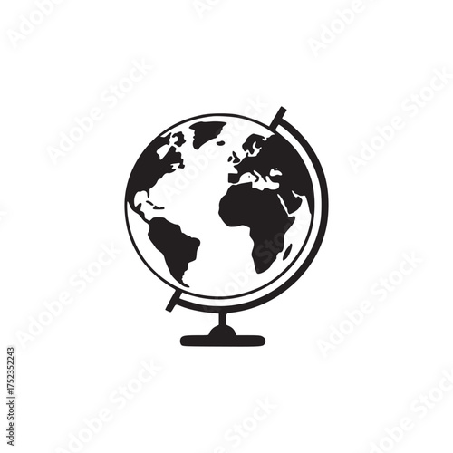 Illustration of a globe, symbolizing geography, global awareness, travel, and the interconnectedness of the world and its diverse cultures
