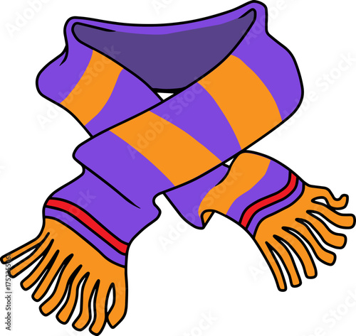 scarf vector illustration isolated on white background