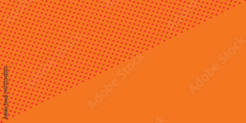 Dots halftone orange color pattern gradient texture with technology digital background. Dots pop art comics with summer background. modern Dots halftone