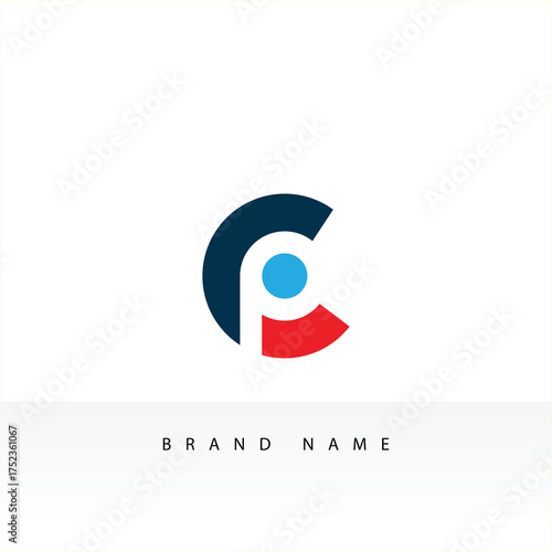 Abstract CP Monogram Logo Design