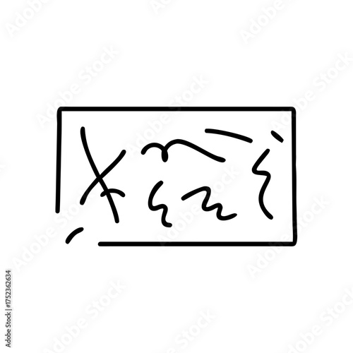 Abstract aesthetic icons drawn in minimalist style on white background  