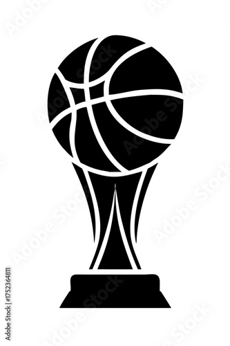 Basketball trophy for winning team or player