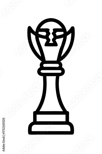 Outline illustration of a trophy for sports award