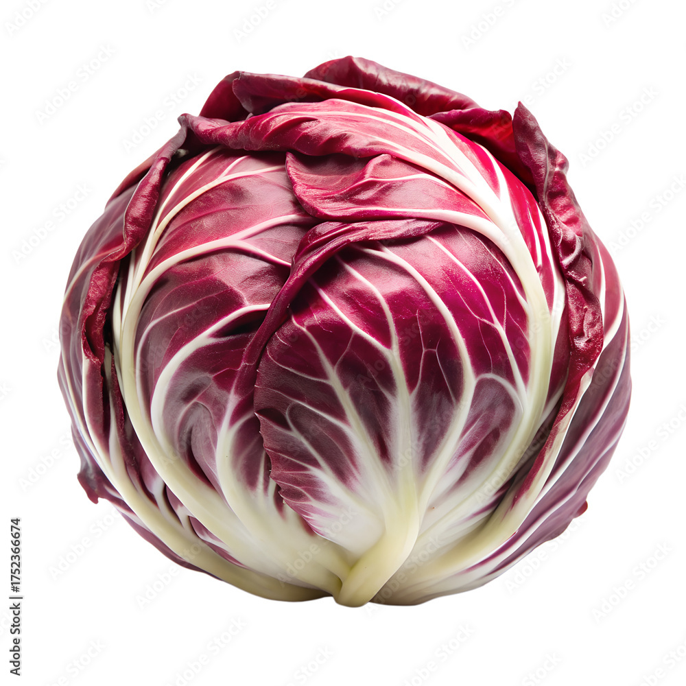 Fototapeta premium Radicchio whole isolated on transparent background