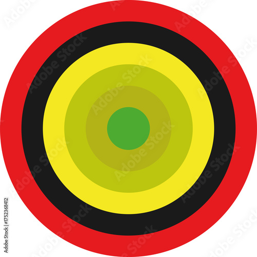 Archery Target Icon – Bullseye Shooting Target Vector Illustration
