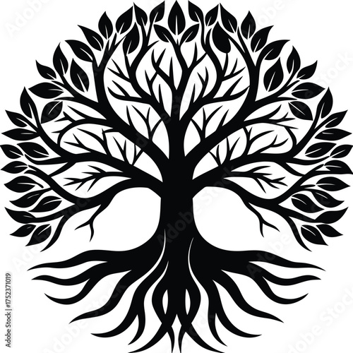 Symbolic Representation of the Tree of Life in Black and White