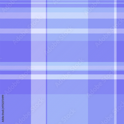 Purity fabric seamless vector, contour tartan background texture. Pure pattern check plaid textile in light and indigo colors.