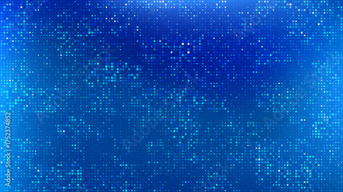 Digital data network grid glowing on a cyber blue bg