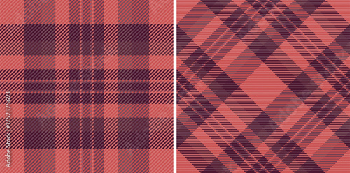 Plaid check seamless of pattern vector fabric with a tartan textile background texture. Set in skin colors for Easter celebration ideas.