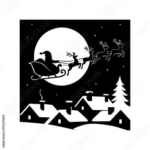 santa claus on the moon