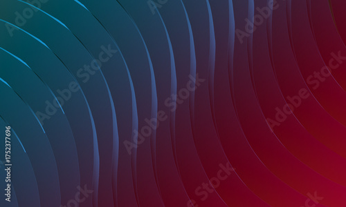 Cuadro en lienzo Ocean Sunset Gradient Curves: Dynamic Abstract Water Flow