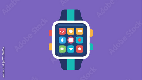 A smarch with interchangeable bands showcasing an interface that allows users to personalize watch faces and apps based on lifestyle preferences.