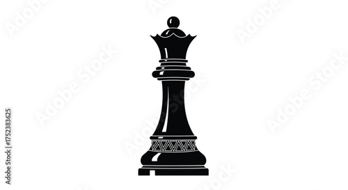 The powerful queen chess piece stands tall as a symbol of strategy and intellect.