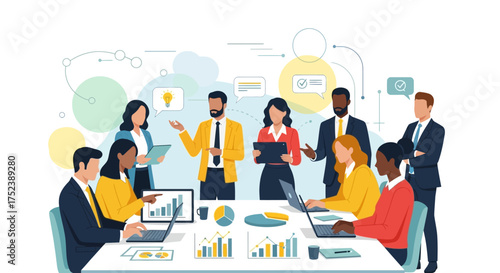 Diverse Business Team Collaboration A Modern Approach to Strategic Planning and Success