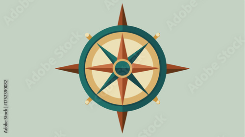 A vintage compass with an intricate design illustrating navigation and direction for travelers.