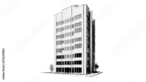 Architecture Home Collage Isolated Element at the White Background. Real estate paper art with construction elements for luxury property bg..