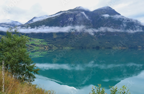  landscape with mountains and water - Stryn, Norway