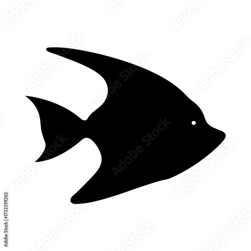 Vibrant angelfish vector illustration scalable artwork for aquatic themes ocean life sea creature digital art silhouette