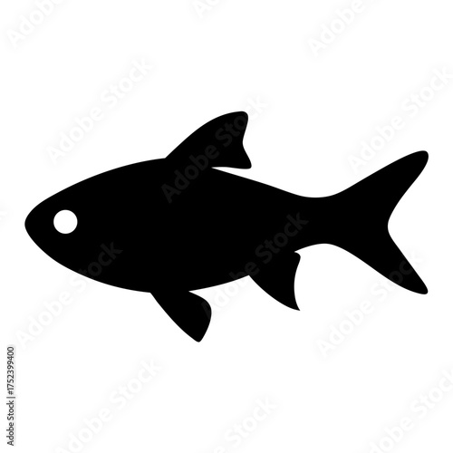 Scalable vector illustration of a congo tetra fish a vibrant aquatic creature for design projects and more silhouette
