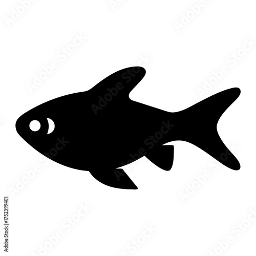 Scalable vector illustration of a congo tetra fish elegant aquatic creature design for digital and print projects silhouette