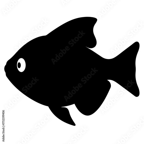 Vector illustration of a congo tetra fish scalable graphic for aquatic design projects silhouette
