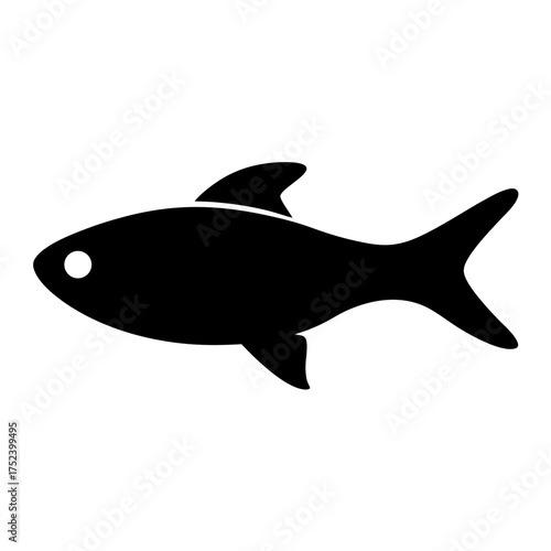 Vibrant ember tetra fish vector illustration clean scalable icon for aquatic themes and marine life designs adobe stock silhouette