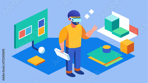 An immersive AR experience presenting a home improvement project allowing users to see paint colors and tile designs in their actual space before making a decision.