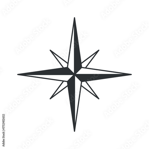 Compass rose tattoo nautical symbol